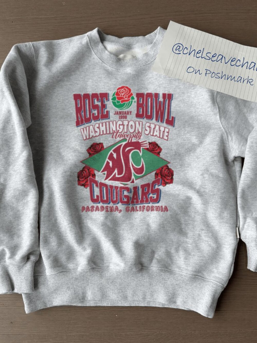 Vintage 90s Washington State University WSU Sweatshirt, Washington State Cougars